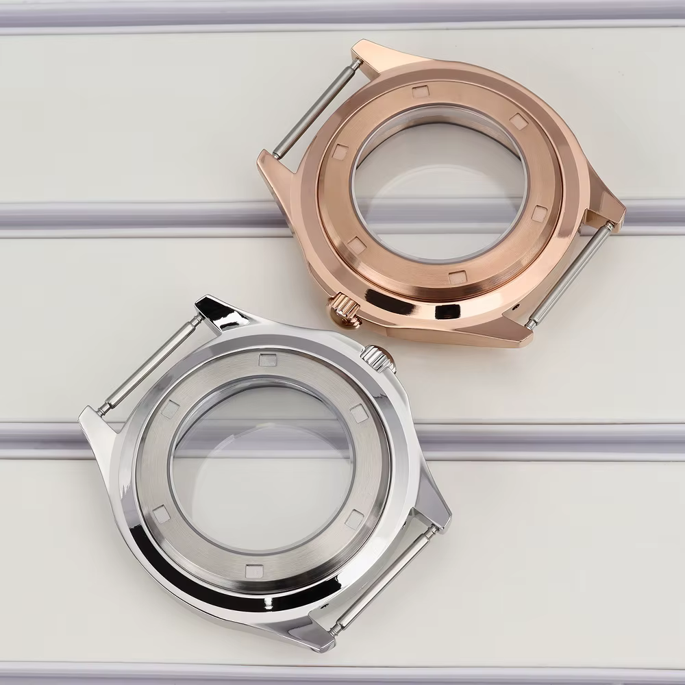 Boîtier de montre en argent/or rose