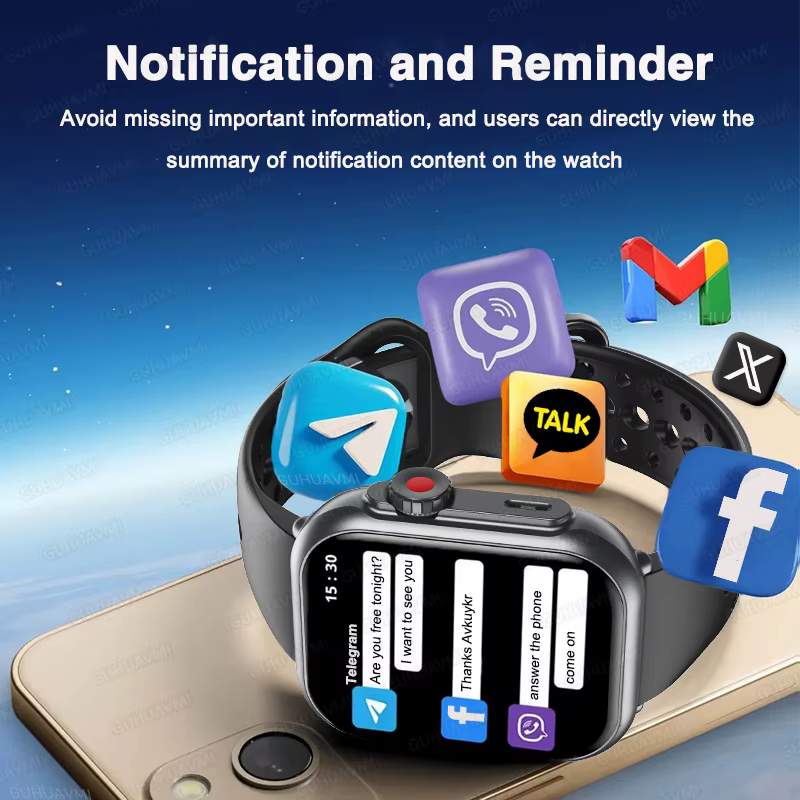 Pour montre IOS Ultra 2 SE hommes femmes Bracelet intelligent 1000mAh batterie GPS AMOLED affichage Bluetooth appel
