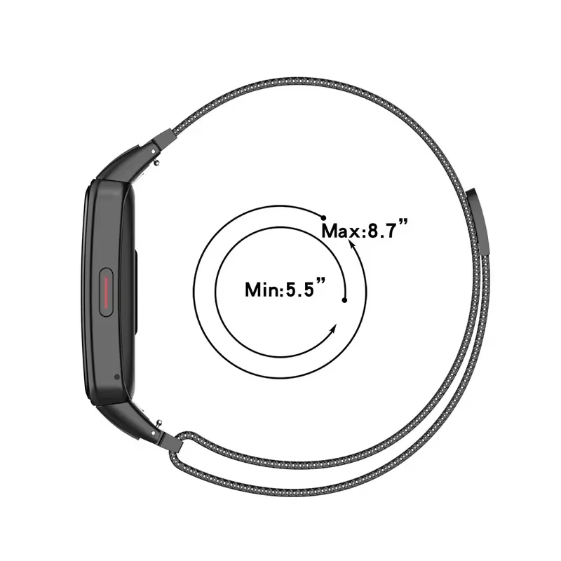 Bracelet magnétique en métal pour Huawei Band 10 9 8 7 6 Pro