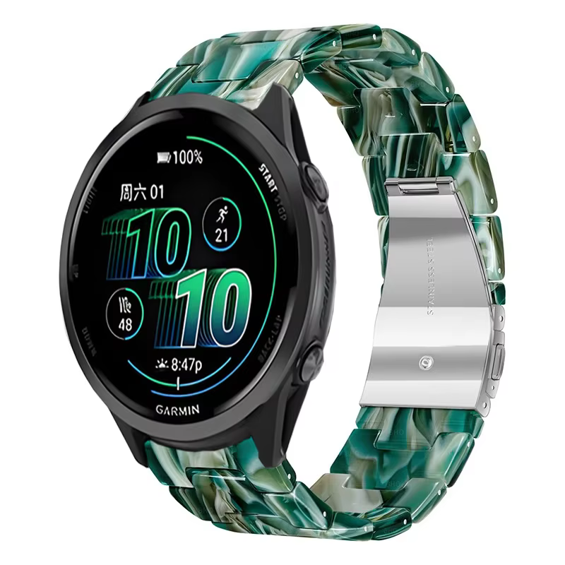 Bracelet en résine 20/22mm pour Garmin Forerunner 970 965 955 265 55 165, bracelet pour Garmin 570 47/42mm Active 6 Venu 4 45mm