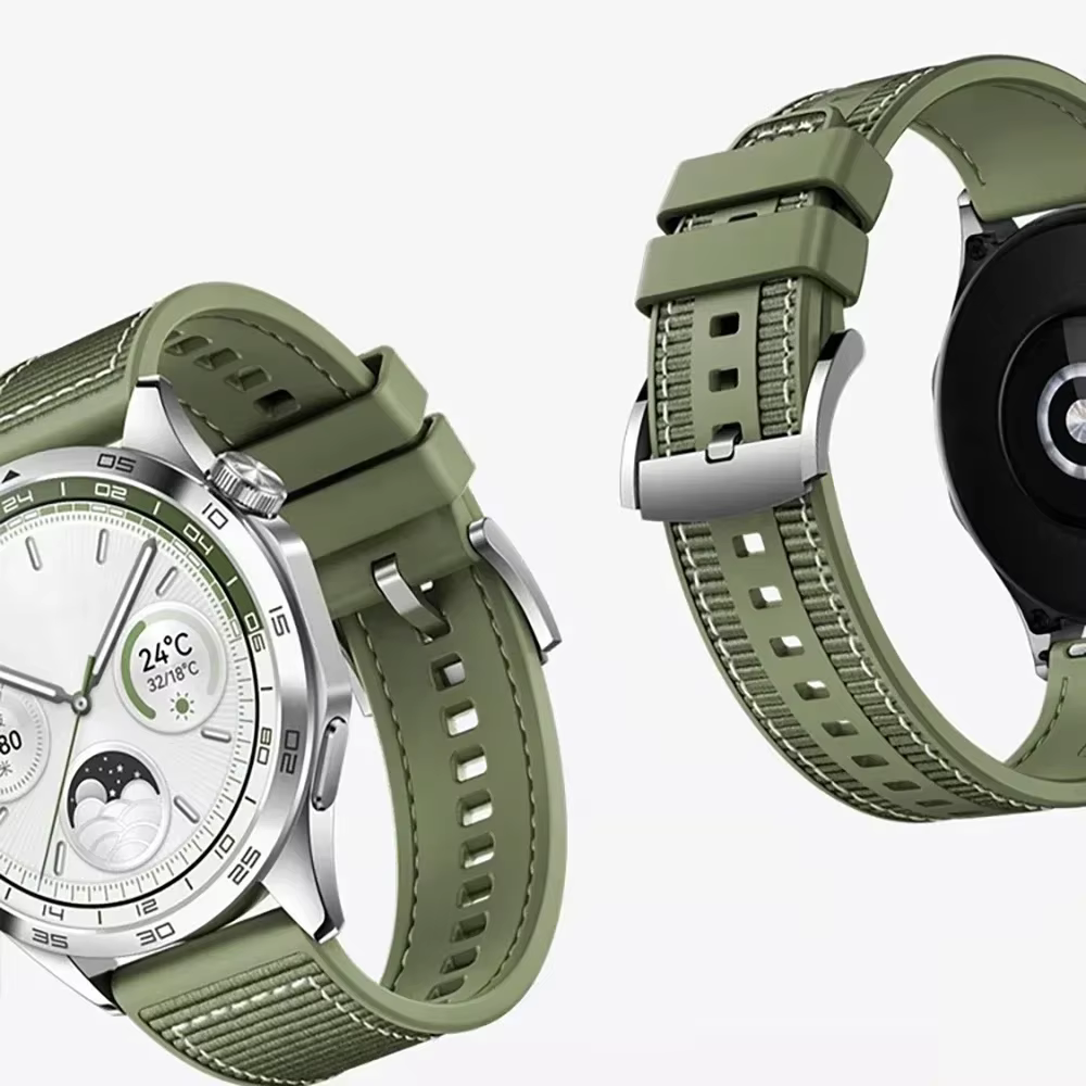 22mm tissé tresse ceinture Bracelet officiel pour Huawei montre GT4 bande
