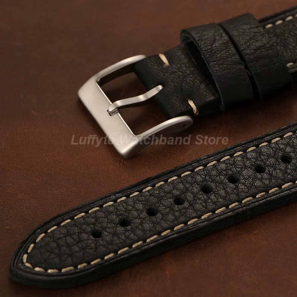 Bracelet de montre en cuir de veau véritable