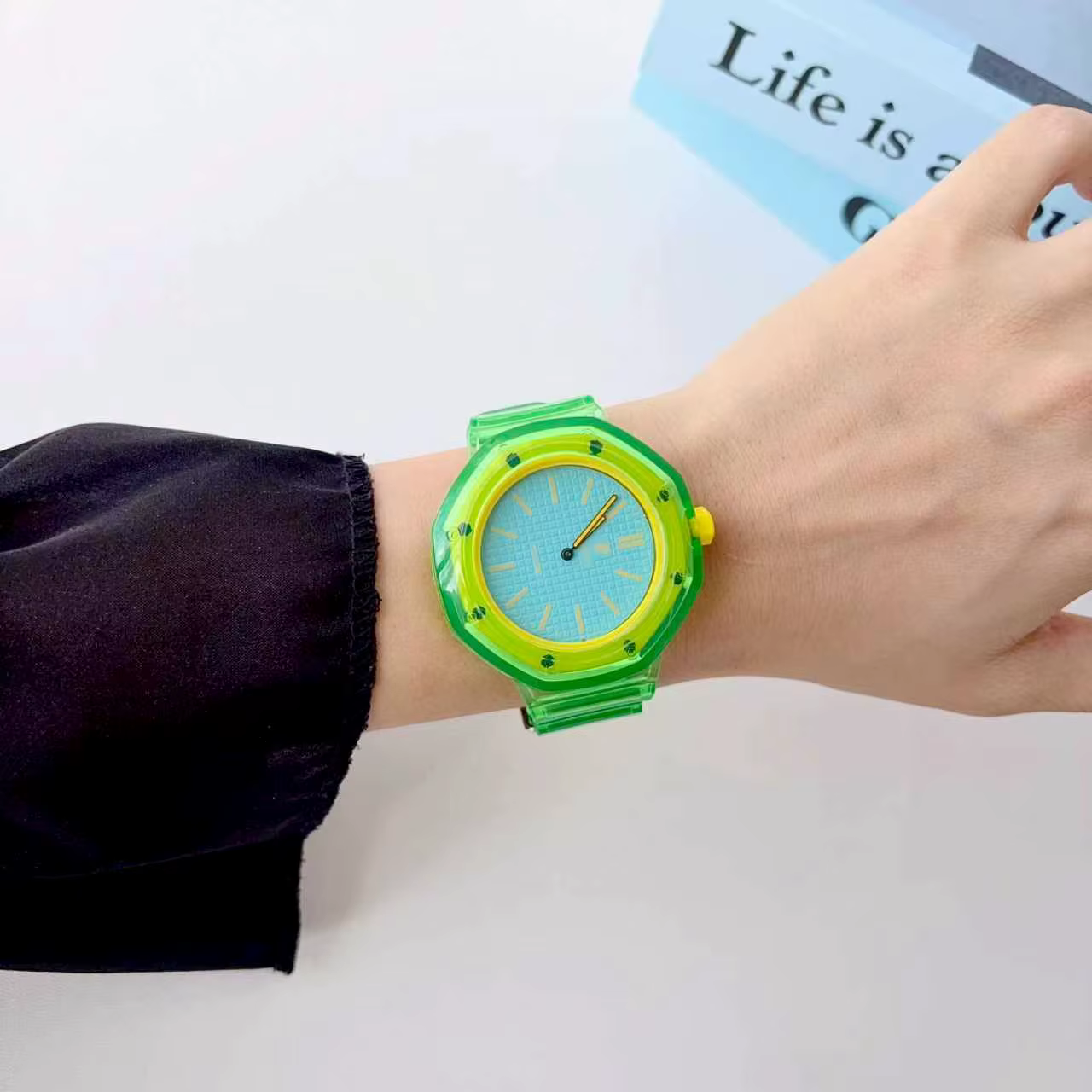 Bracelet de montre transparent pour Swatch x AP Royal Pop