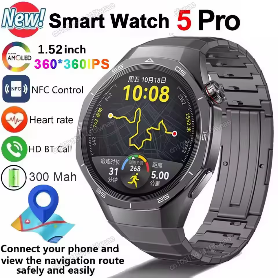 Nouvelle montre connectée 5 Pro pour hommes