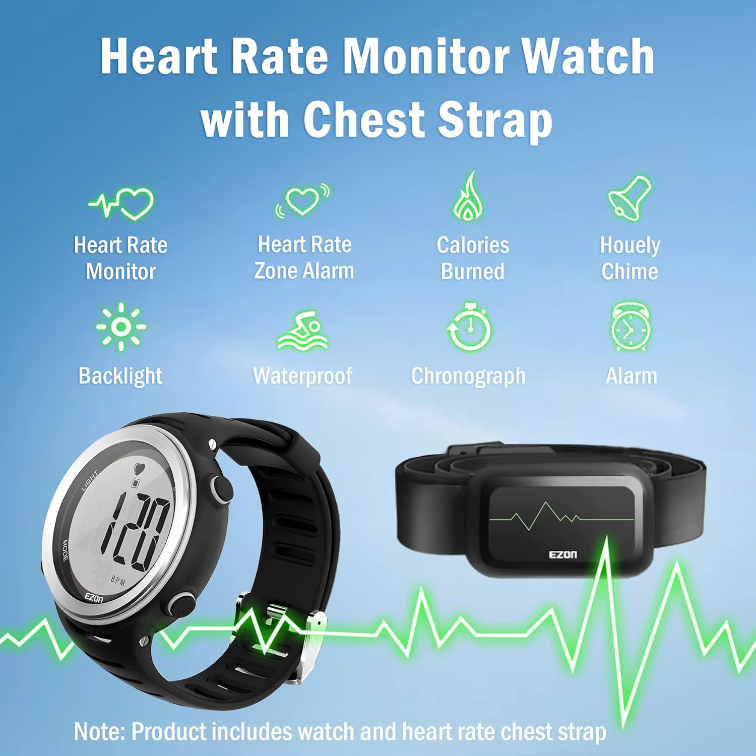 50M étanche moniteur de fréquence cardiaque Sport Fitness montre hommes femmes en plein air cyclisme