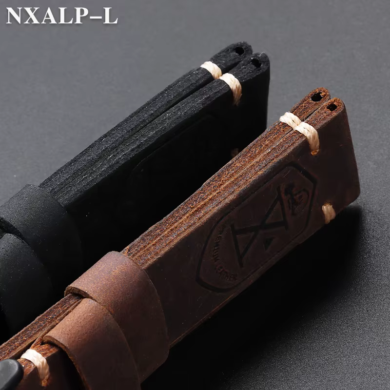 Bracelet de montre en cuir de vache première couche fait à la main
