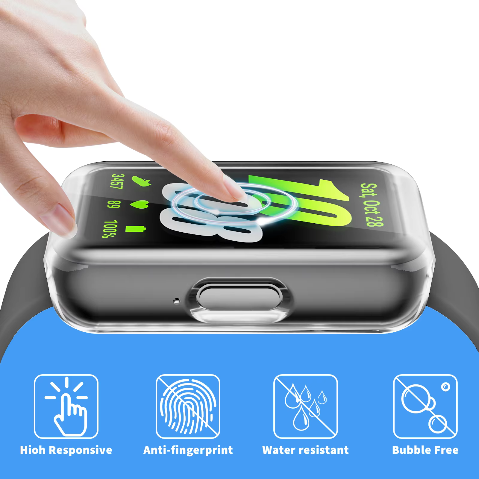 Étui de protection d'écran pour montre Samsung Galaxy Fit 3