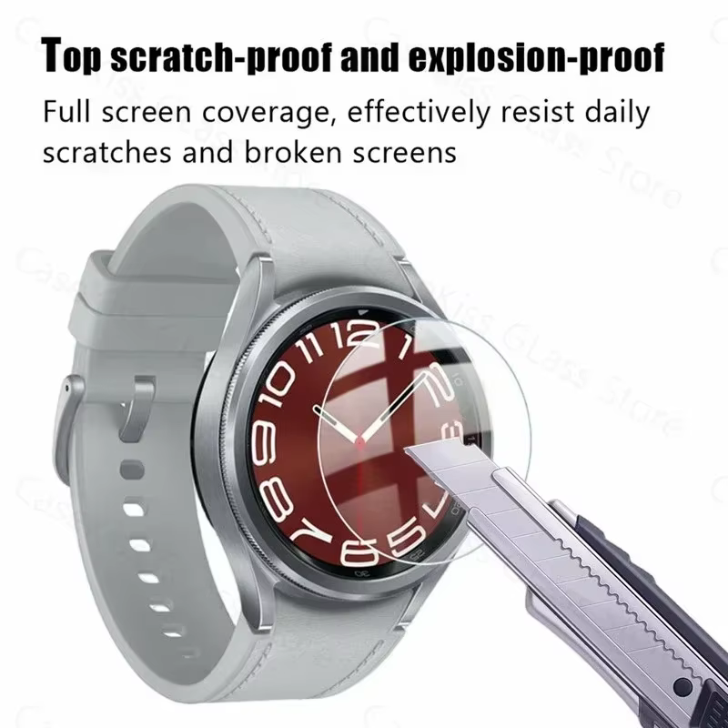 Verre trempé 9H pour Samsung Galaxy Watch 4 5 6 7 40/44mm classique 42/46mm montre 3 41/45mm Film anti-rayures protecteurs d'écran HD