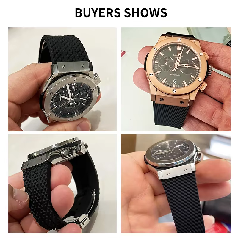 Bracelets de montre en caoutchouc confortables et rafraîchissants pour Hublot Yubo Classic Fusion Big Bang Series