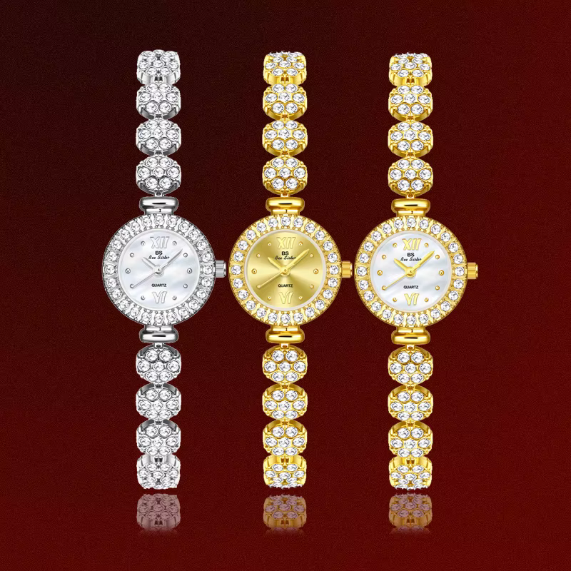 Montres-bracelets de luxe pour femmes, marque supérieure, quartz doré, or, biscuits uniques, bracelet en acier, cadeau pour dames, 2025