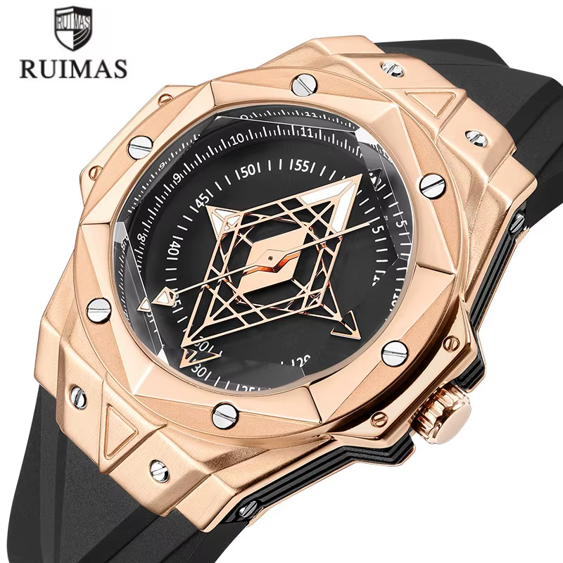 Montre-bracelet étanche à cadran creux pour homme