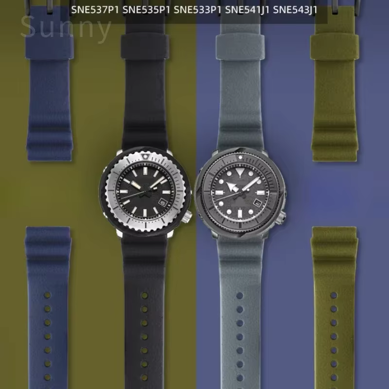 Pour Seiko bracelet de montre Prospex série Sne533p1 Sne537/541/535 en conserve sport de plongée hommes femmes litchi