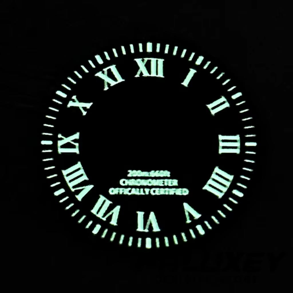 Cadran de montre vintage romain noir