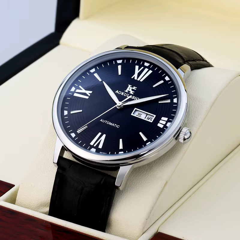 Montre mécanique automatique ultra fine pour hommes