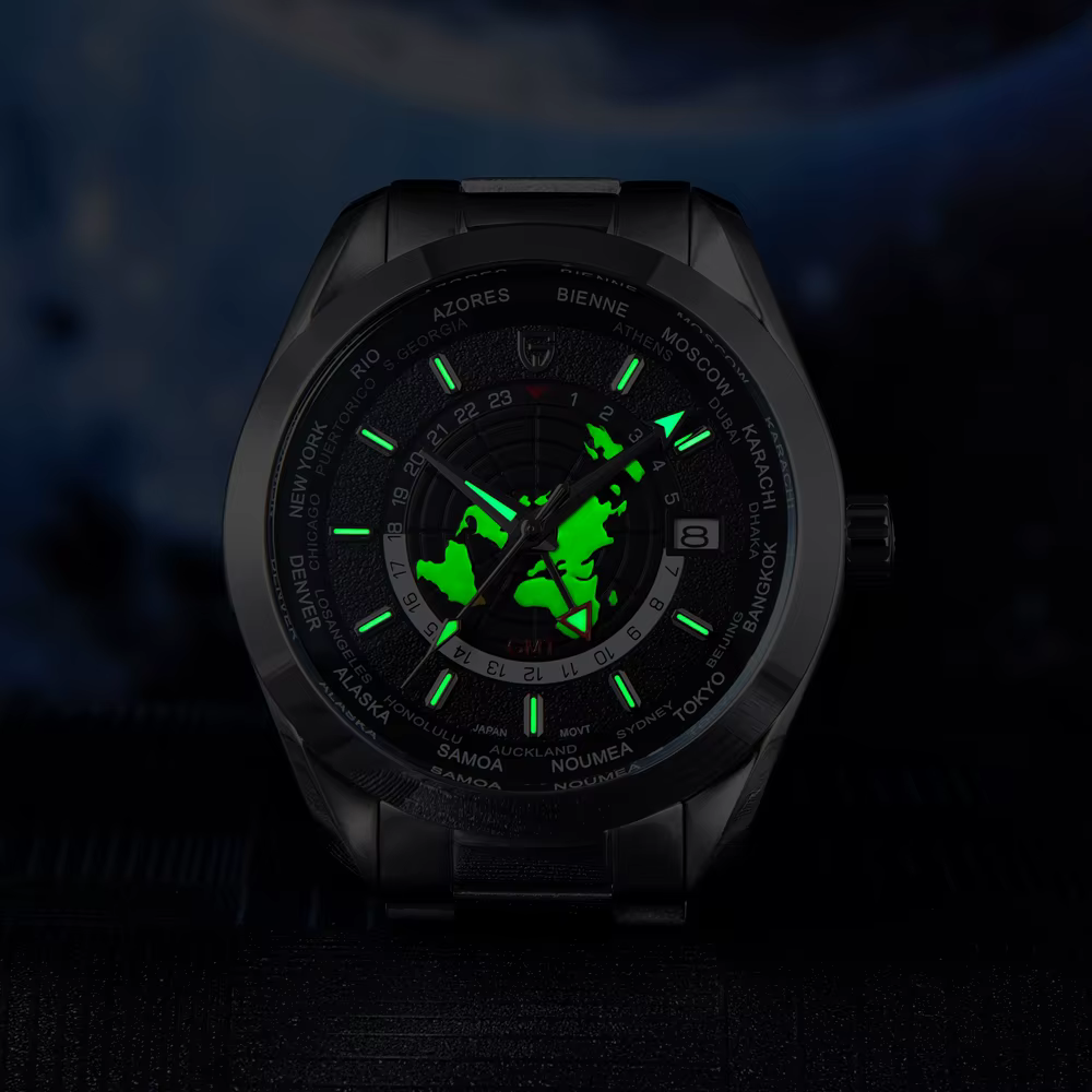 2026 PAGANI DESIGN heure mondiale GMT Zone carte montres pour hommes montre automatique