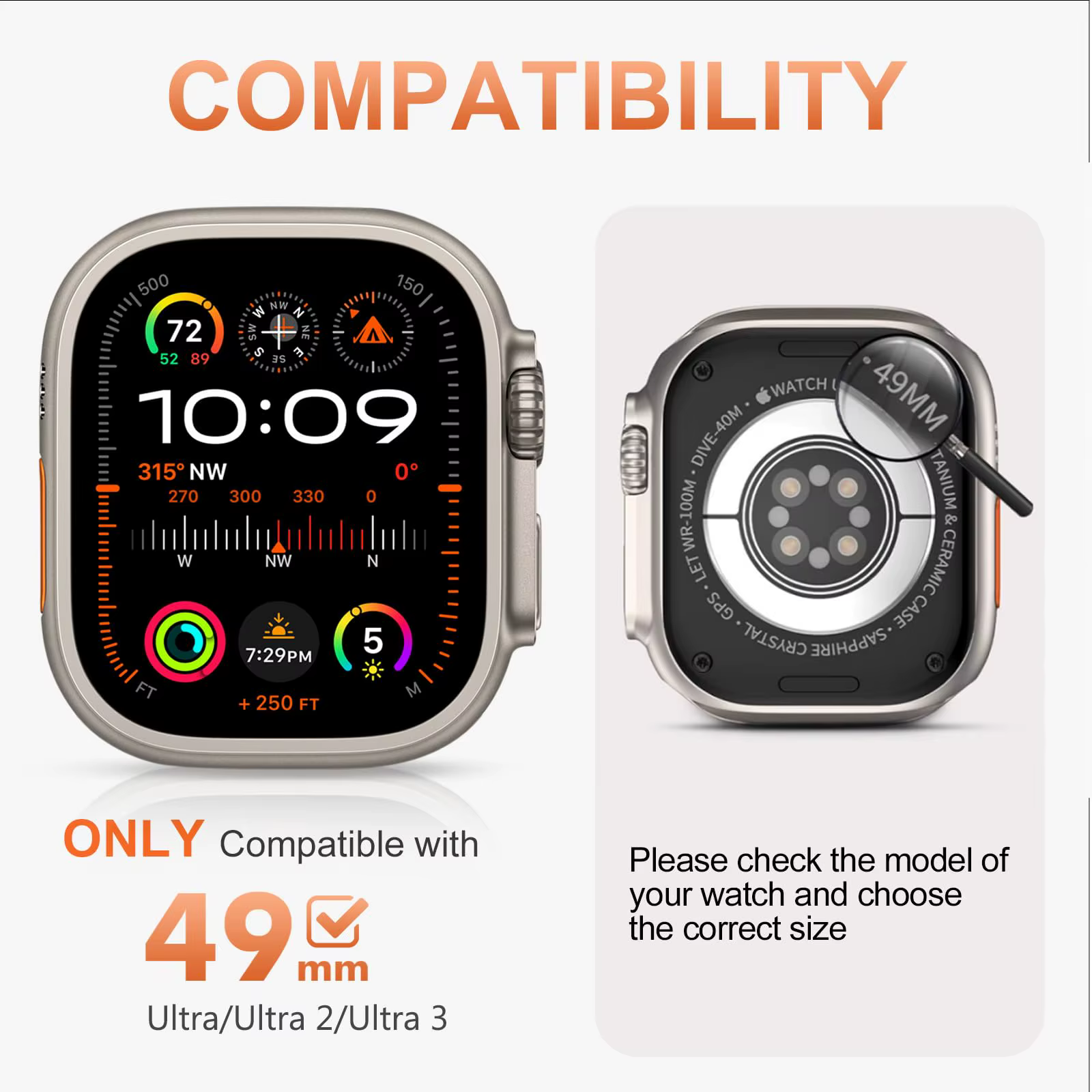 Étui de protection style Halo pour Apple Watch Ultra 2 3 49 mm
