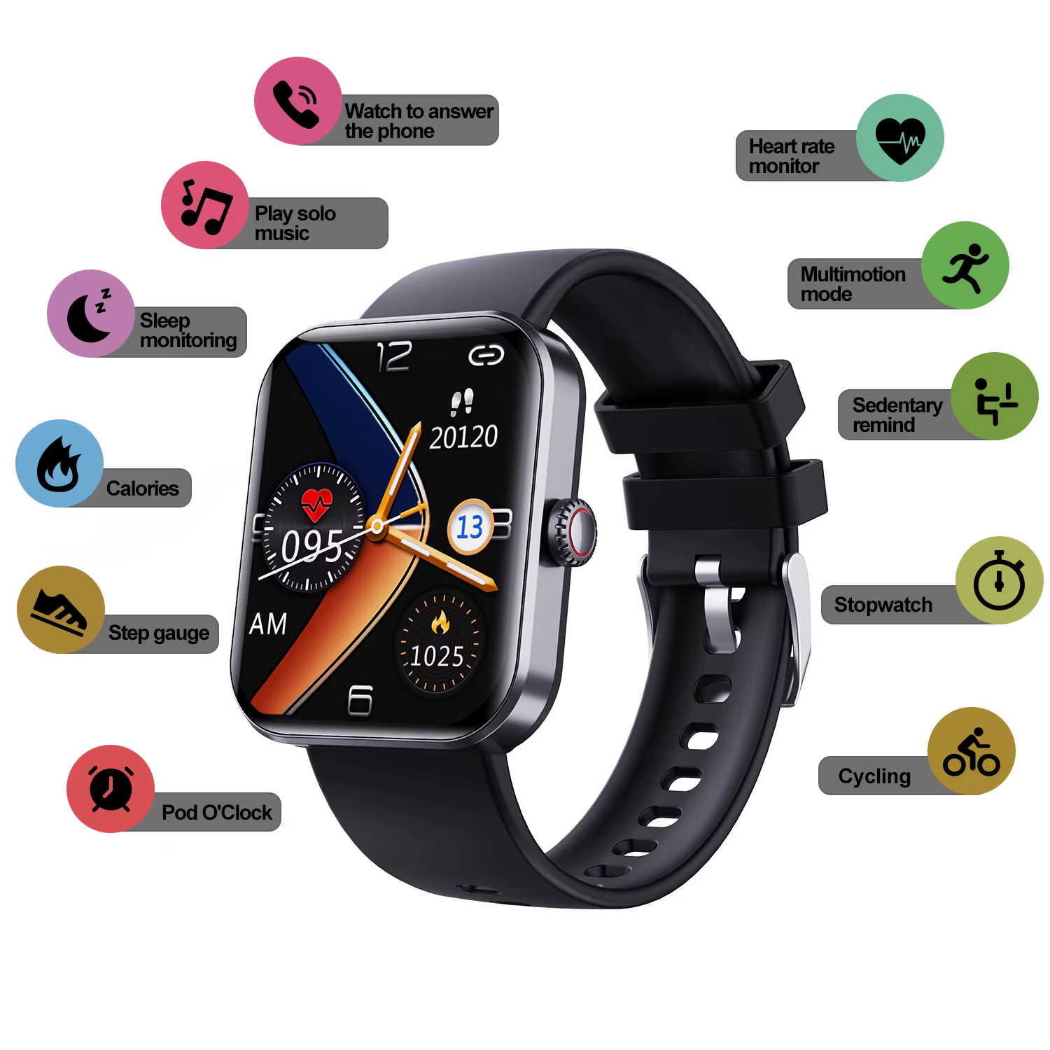 Montre connectée étanche pour le sport