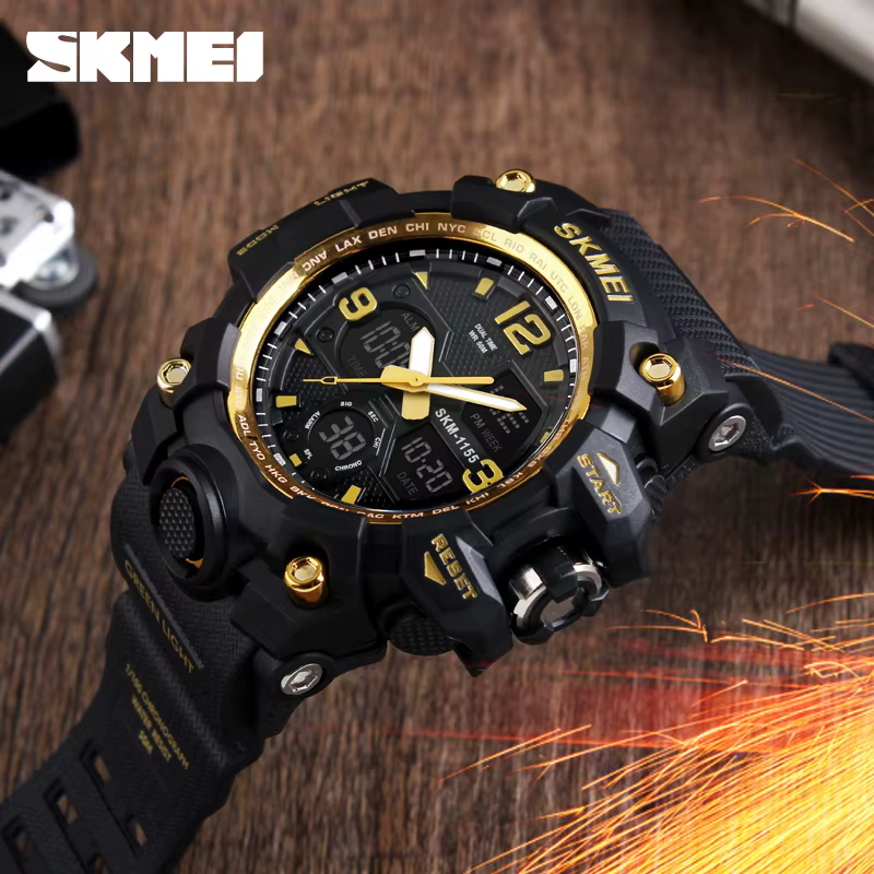 SKMEI 1155B Sport hommes montres numériques militaires montre