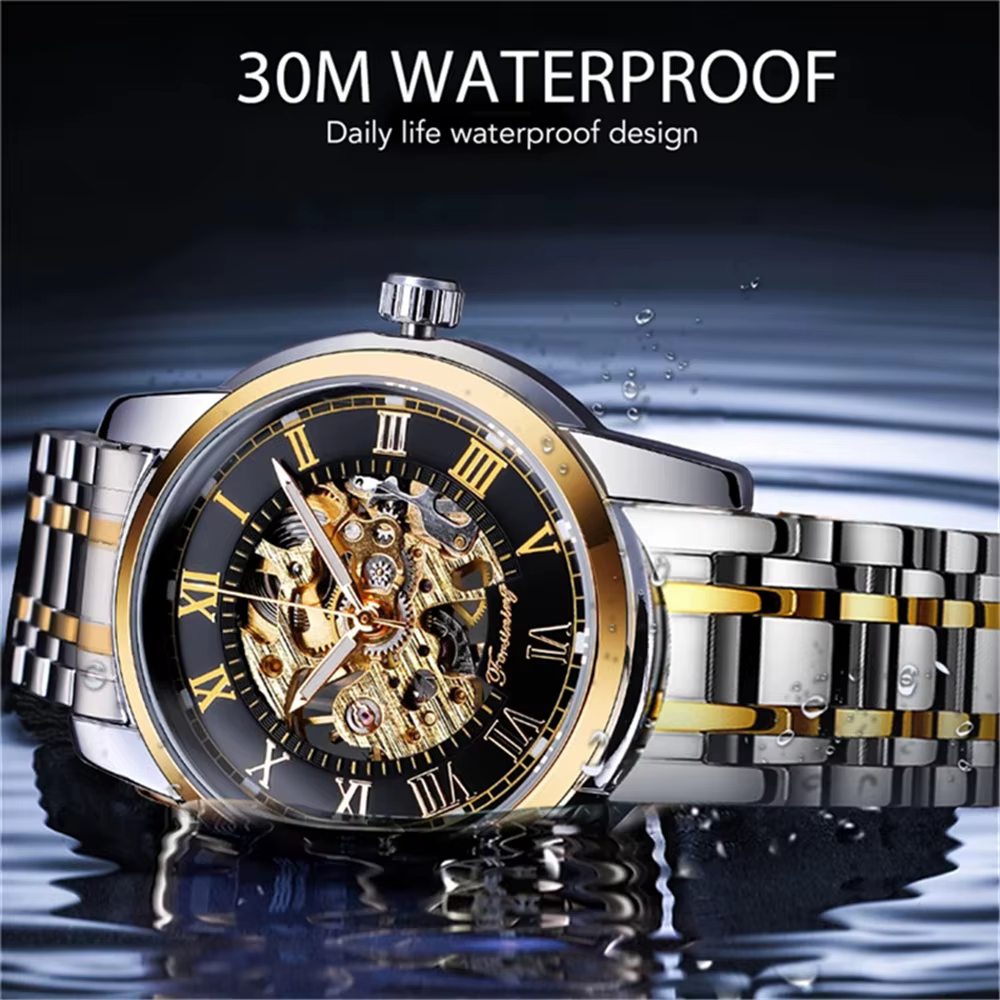 Forsining 349 Montre-bracelet mécanique à remontage manuel pour homme