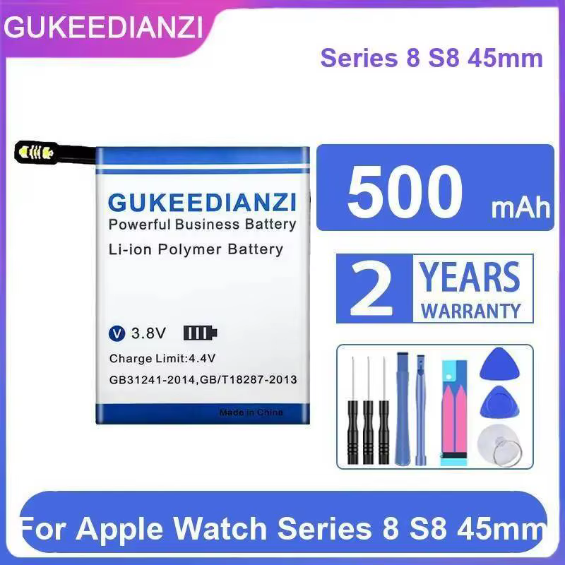 Batterie Ultra GPS 300-700 mAh pour Apple Watch Series 41MM 44MM 45MM SE SE2 1 2 3 4 5 6 7 8 9 40MM LTE 38MM 42MM