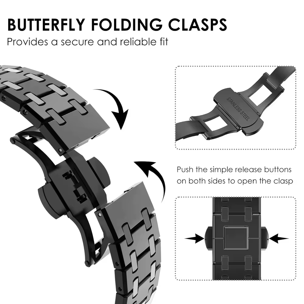Bracelet en métal luxueux pour Samsung Galaxy Watch Ultra 2025