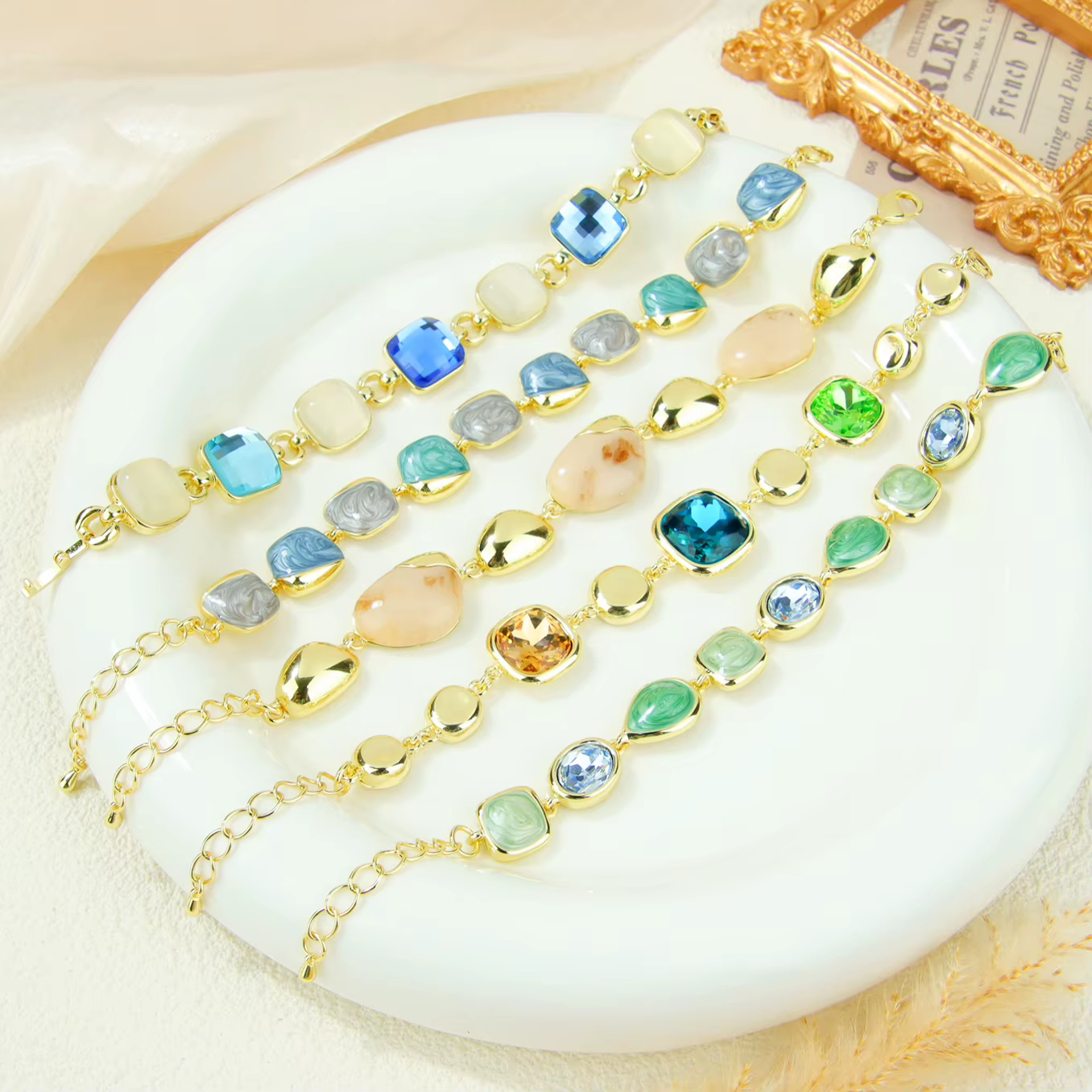 Bracelet de luxe en cristal italien