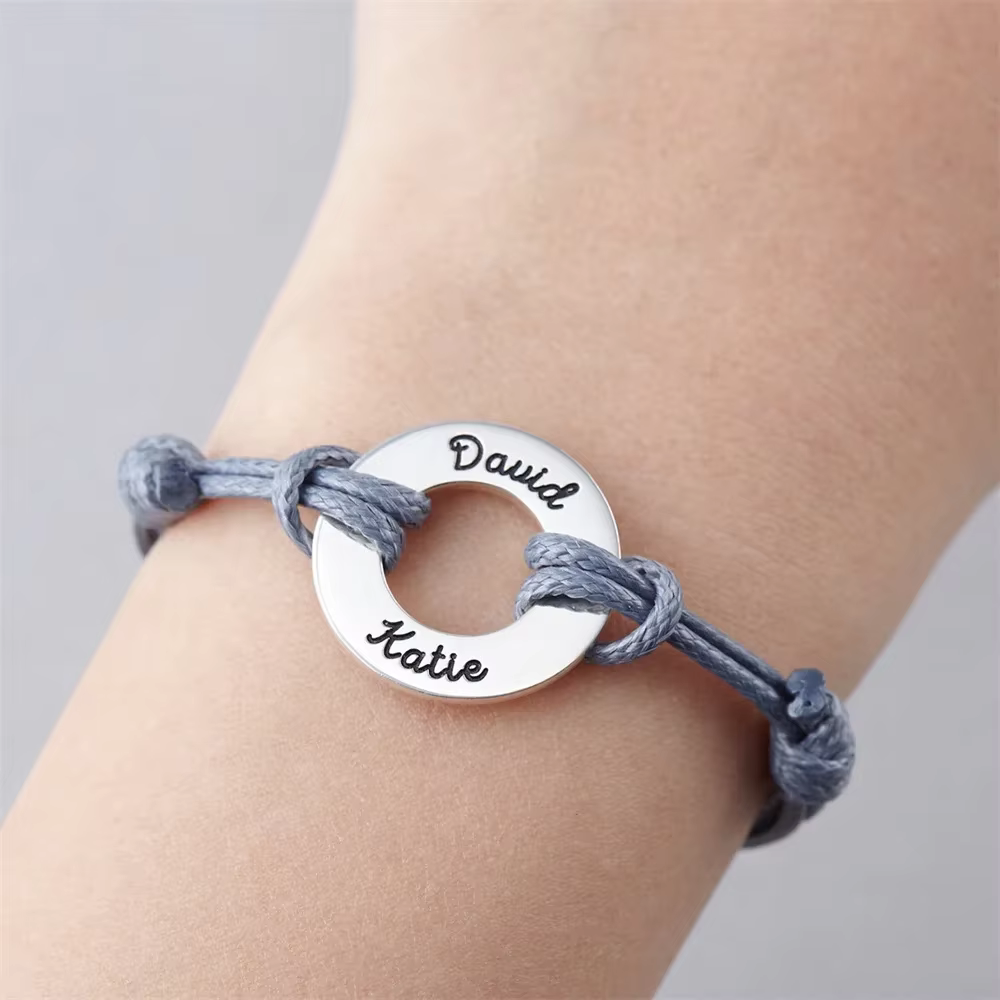 Bracelet unisexe avec nom personnalisé