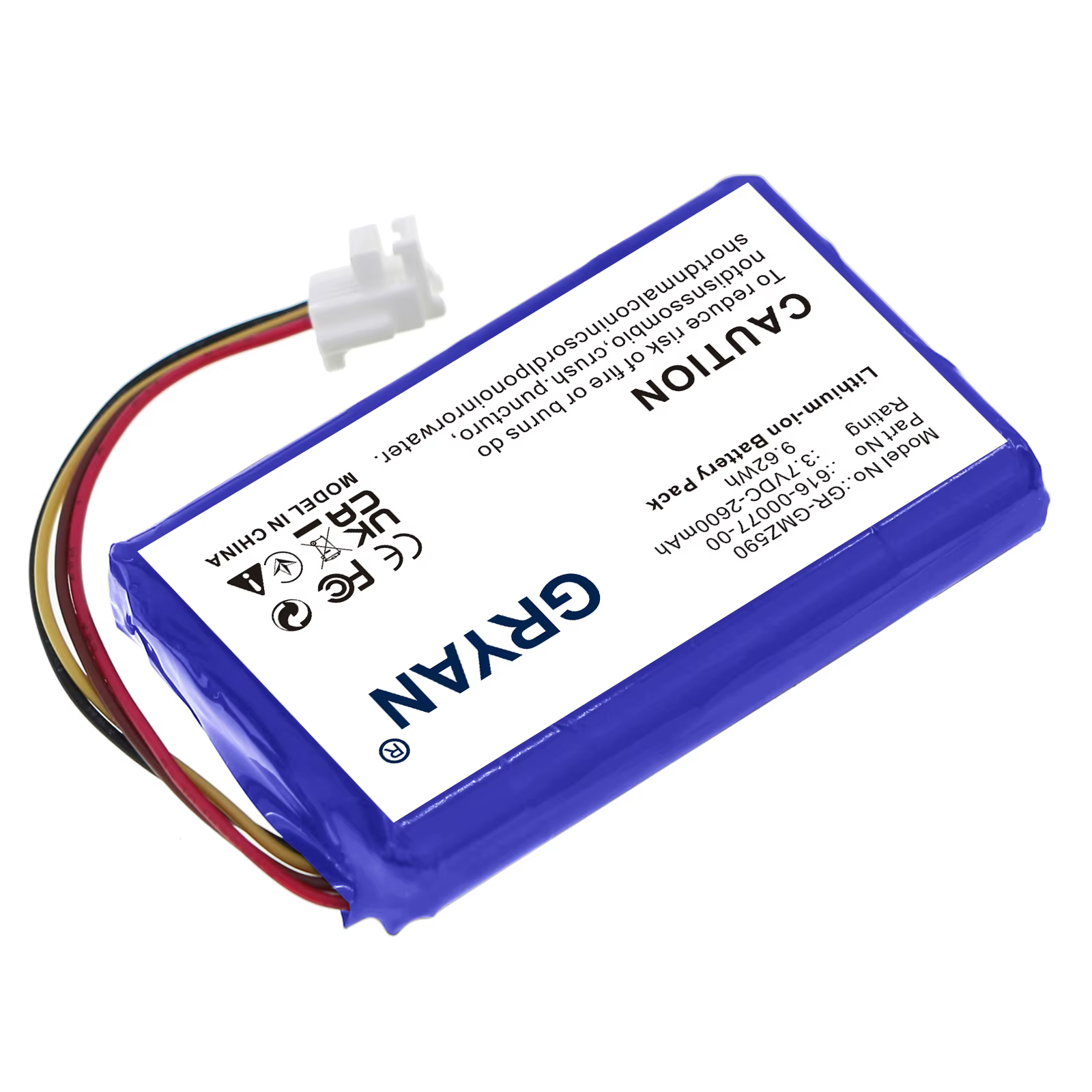 3.7V 2600mAh GPS, batterie de navigateur 616-00077-00 pour Garmin Zumo 590
