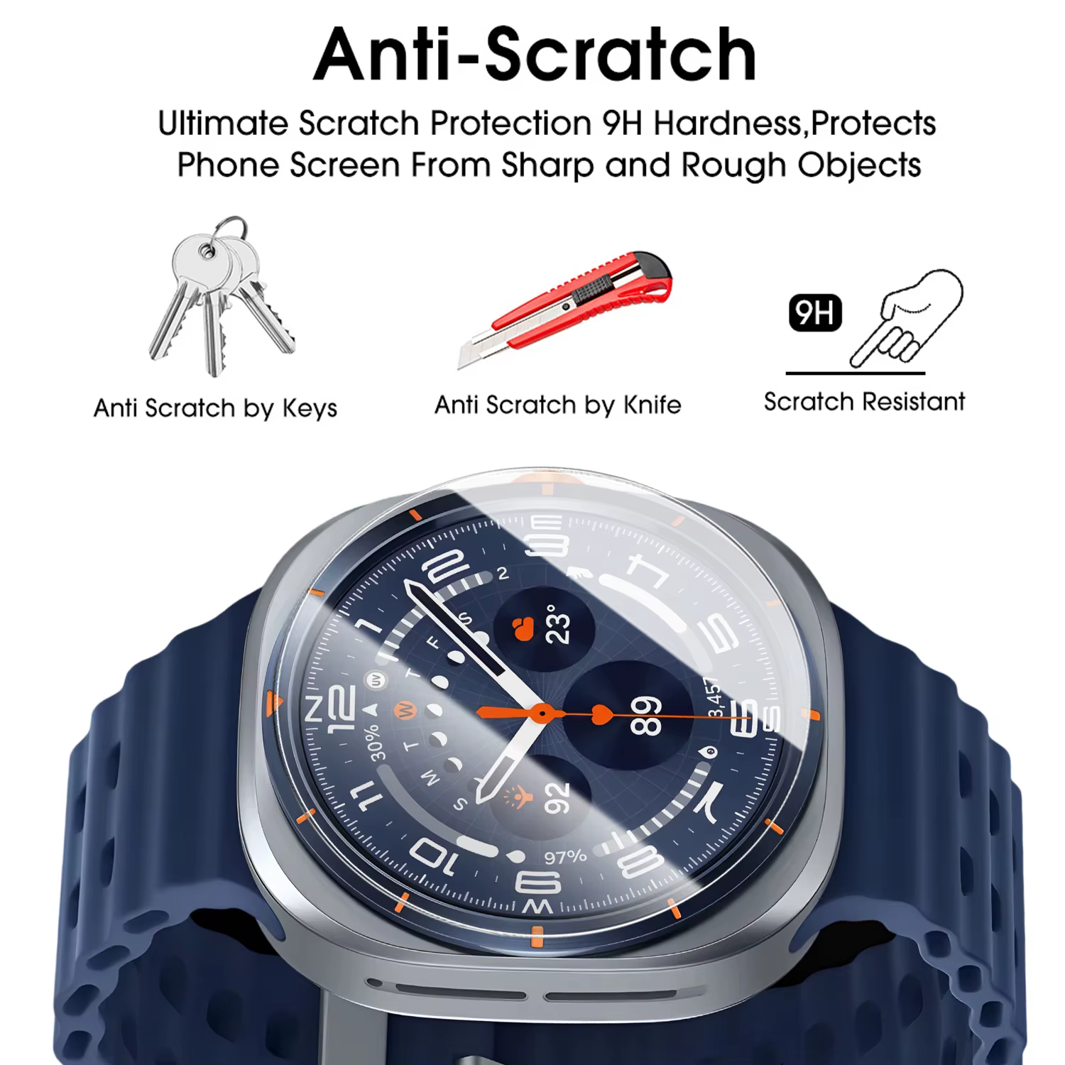 Pour Samsung Galaxy Watch Ultra 47mm 2025 protecteurs d'écran en verre trempé dureté HD Films de montre
