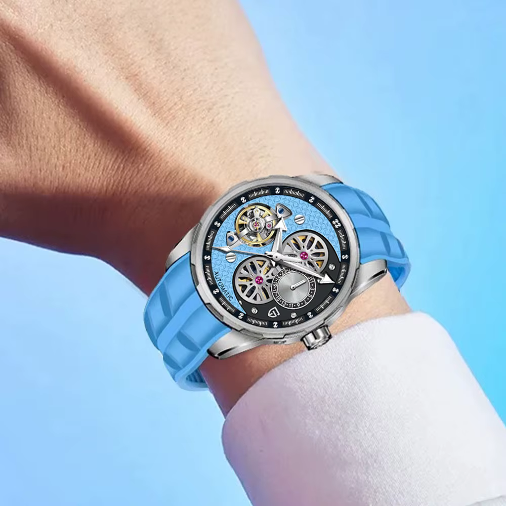2025 nouveau YS022 PAGANI DESIGN Tourbillon montre-bracelet automatique 100M montre mécanique étanche 44mm hommes montres Relogio Masculino
