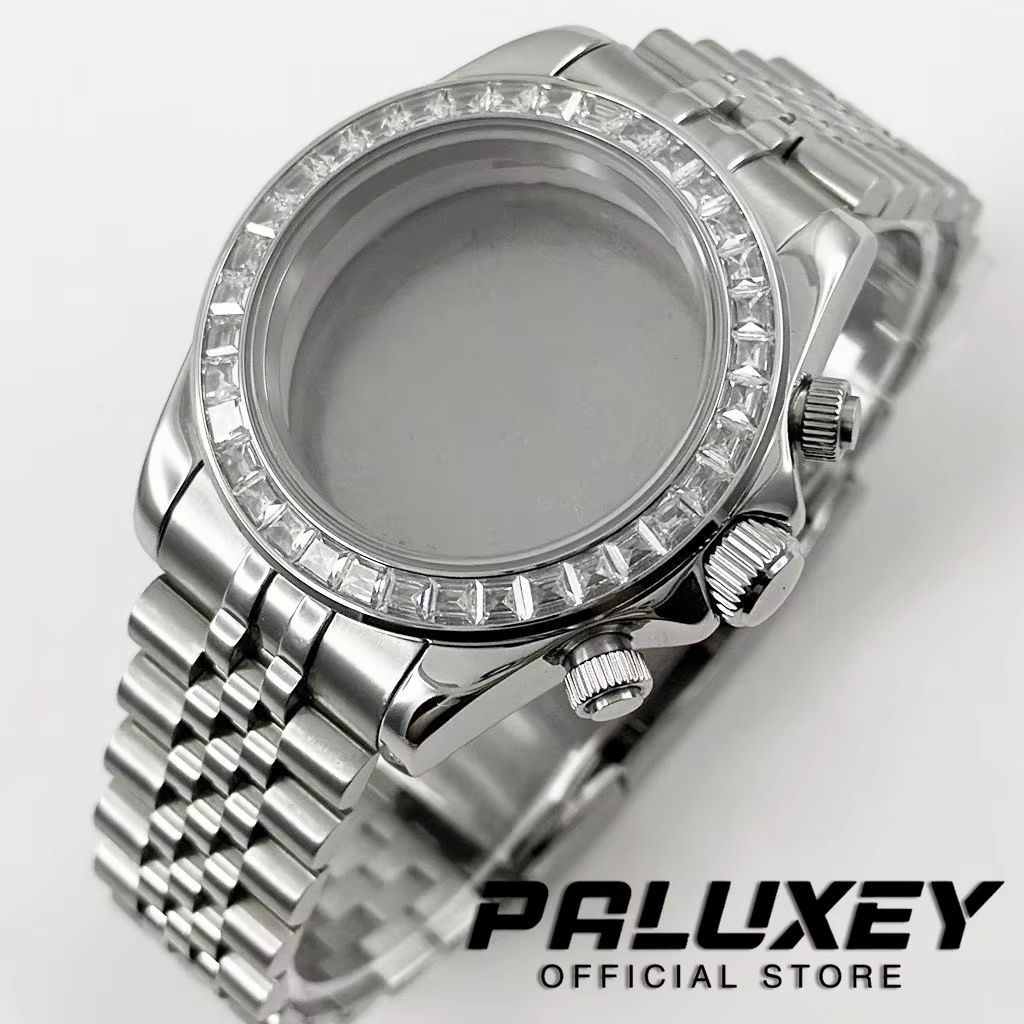 Boîtier de montre Daytona 40 mm VK63 avec lunette sertie de diamants