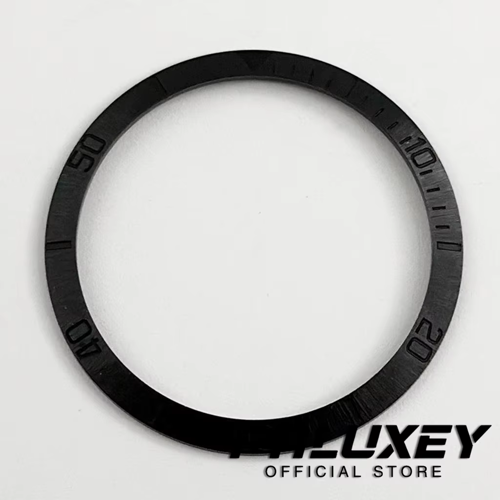 Insert de lunette de montre noir en céramique/aluminium