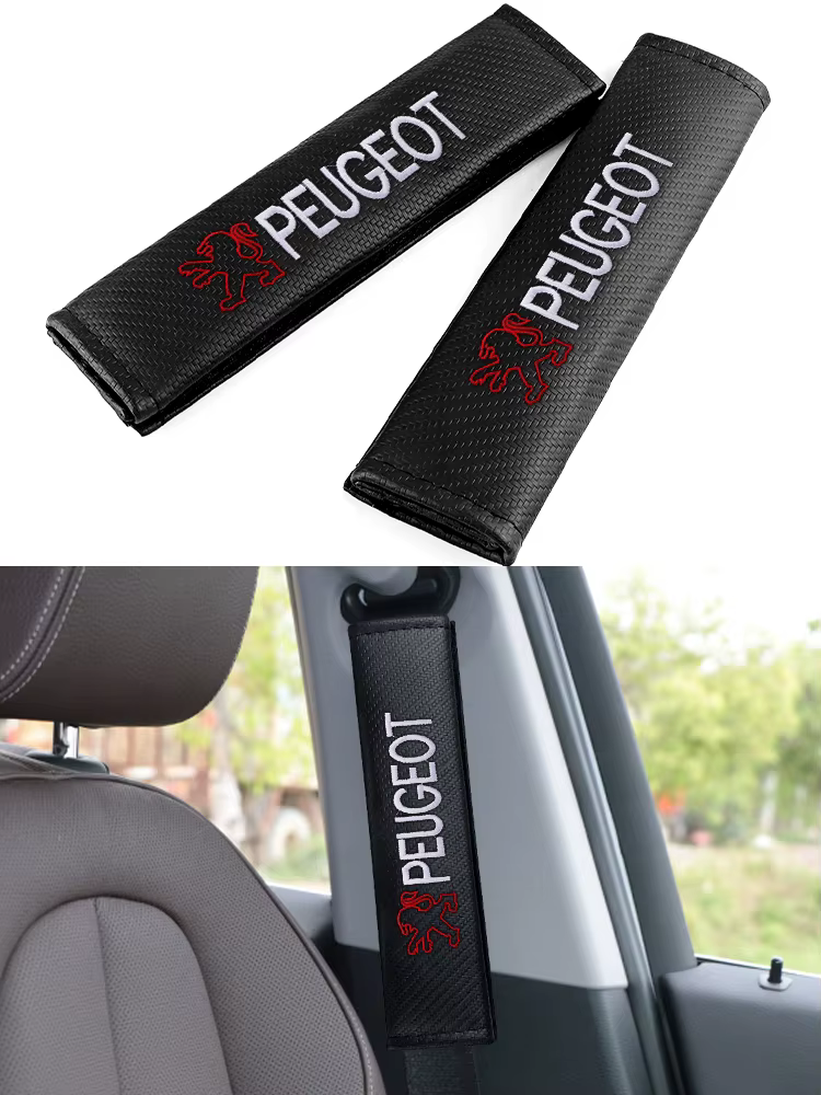 Ceinture de sécurité en cuir PU pour voiture, Protection des épaules, accessoires d'intérieur automobile pour Peugeot 208 308 207 107 508 607 106 406 407 307 206