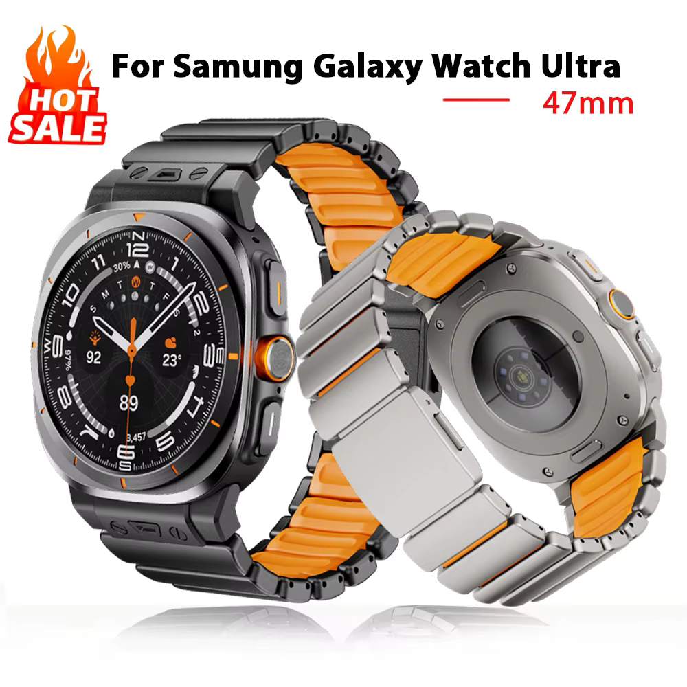 Bracelet magnétique en métal pour Samsung Galaxy Watch Ultra 2025