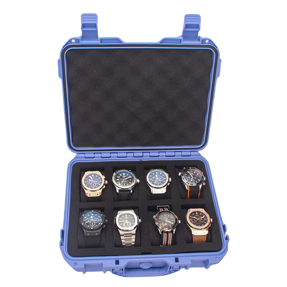 Boîte de rangement de montre de couleur à 8 grilles