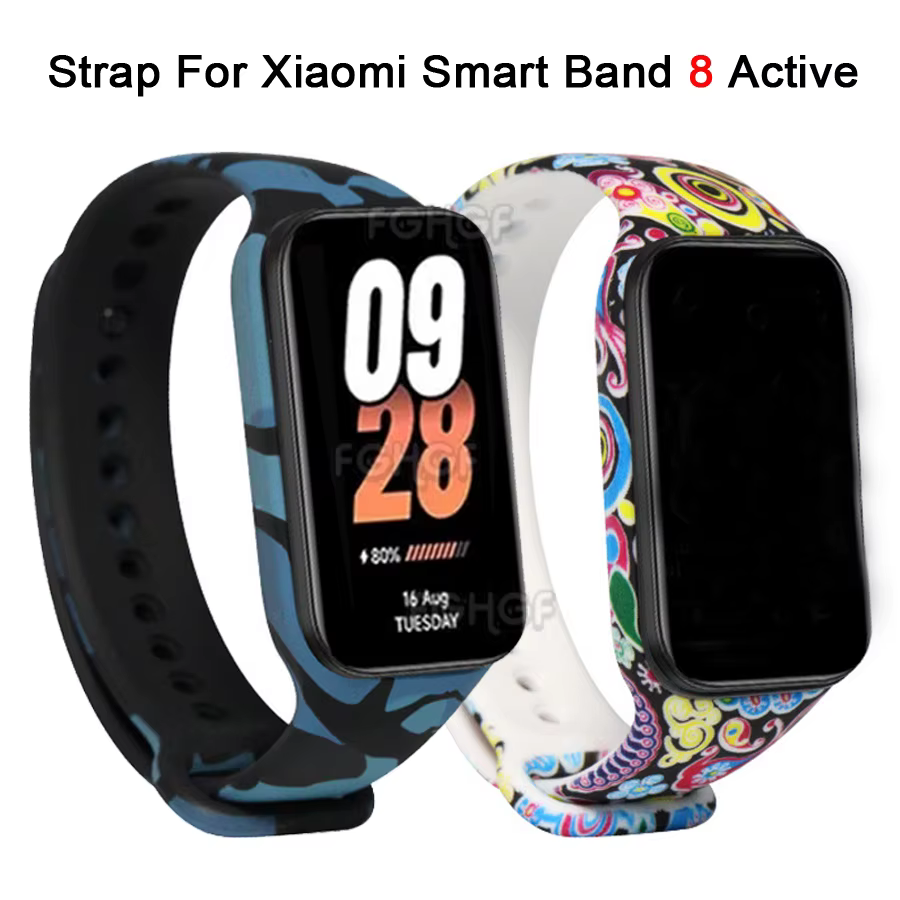 Bracelet de rechange en silicone imprimé pour Xiaomi Mi Band 8