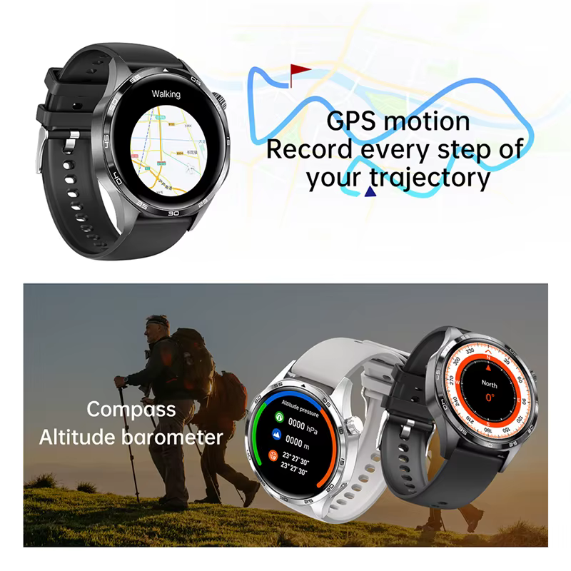 Montre intelligente 5 Pro GPS NFC Smartwatch hommes 360*360 AMOLED écran moniteur de fréquence cardiaque Bluetooth