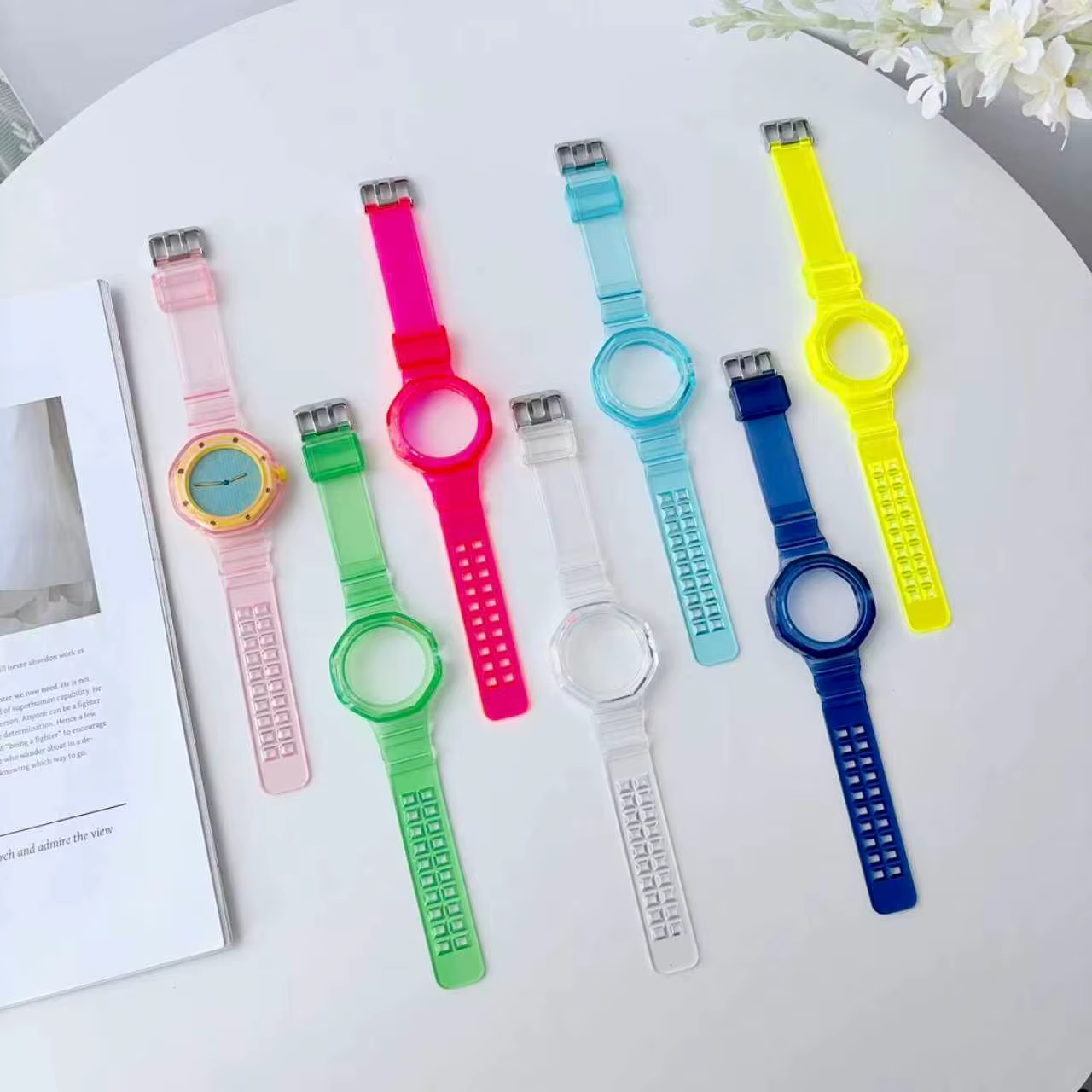 Bracelet de montre transparent pour Swatch x AP Royal Pop