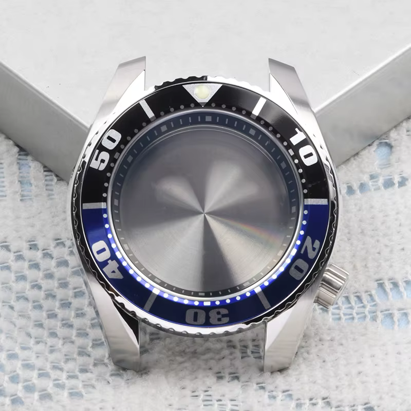 HEIMDALR pièces de montre solide 42mm acier inoxydable poli SBDC/boîtier Sumo bleu noir lunette saphir adapté au mouvement NH35/36