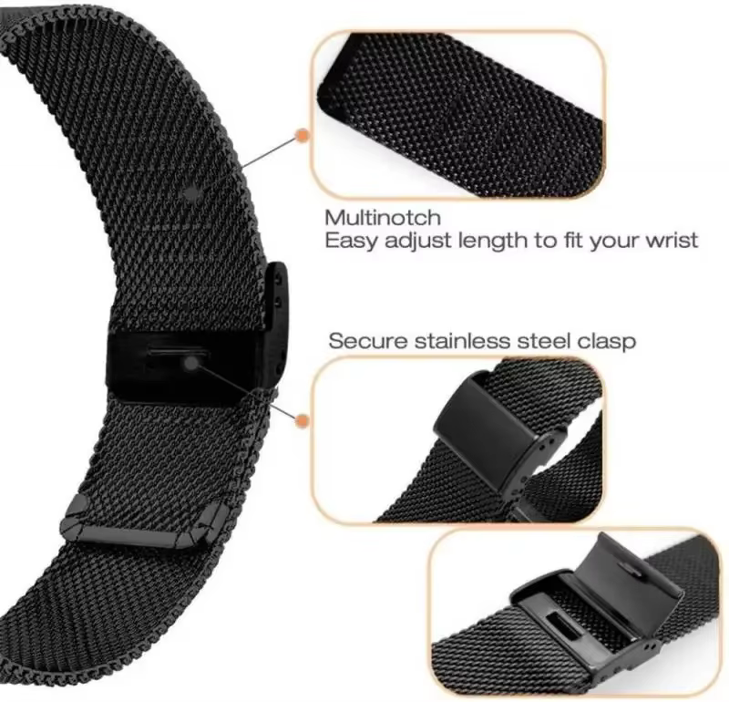 Sangle à boucle milanaise pour Garmin Venu 2 3/3S 2/2S