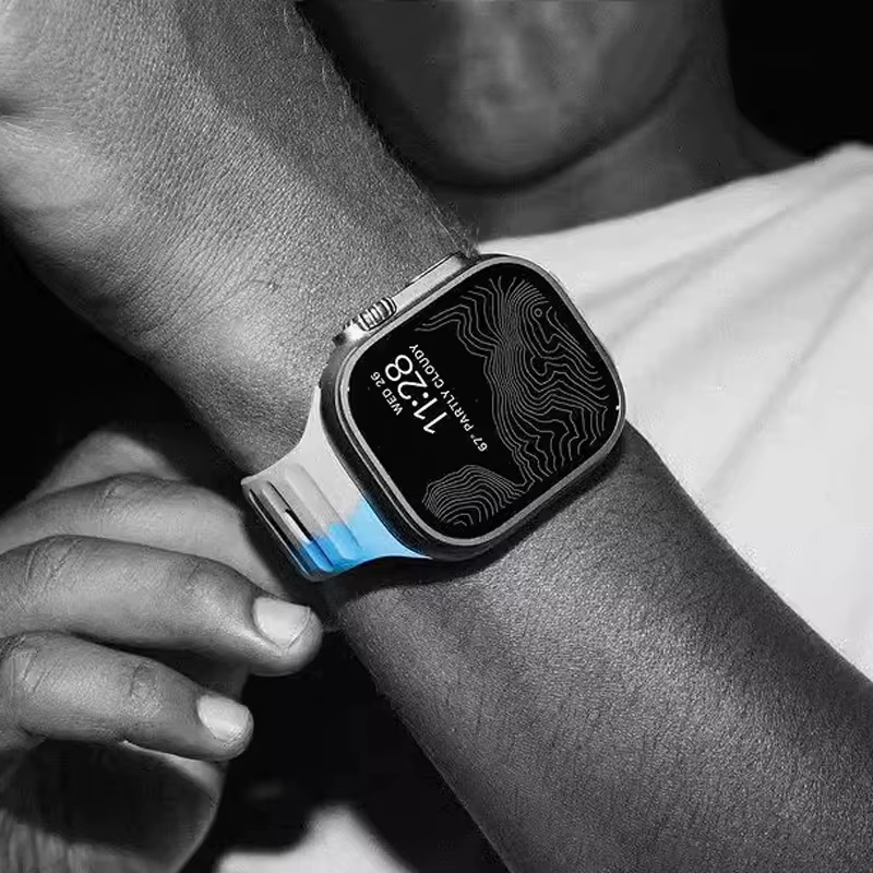 Bracelet en Silicone souple pour Apple Watch