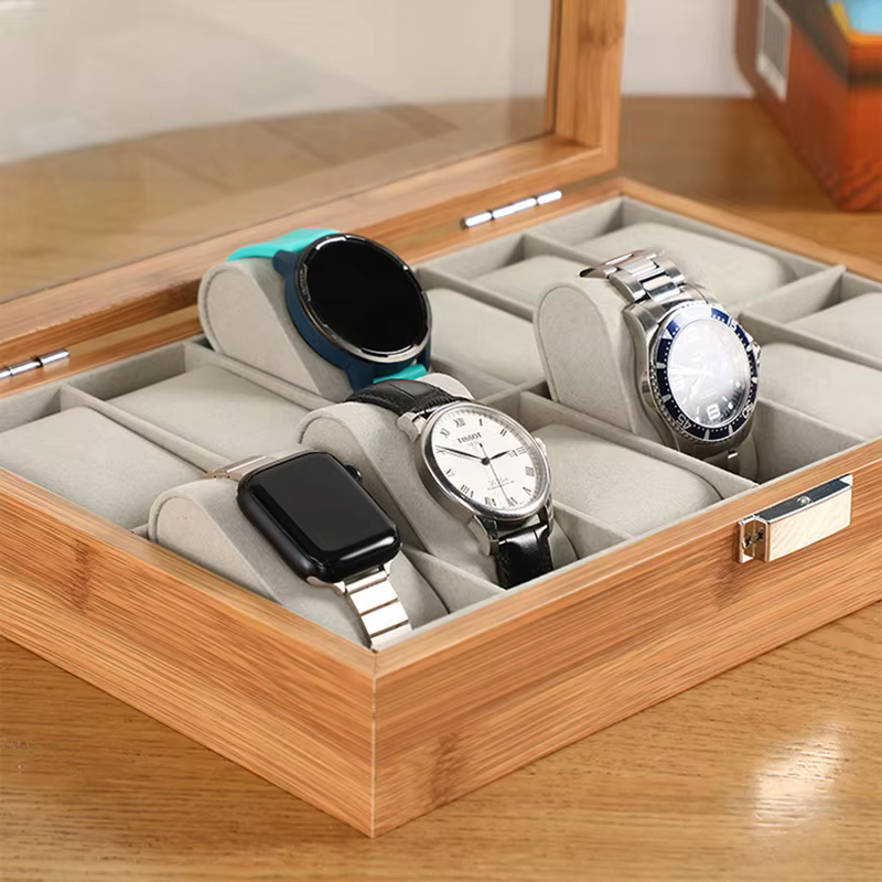 Boîte de rangement de montre en bois