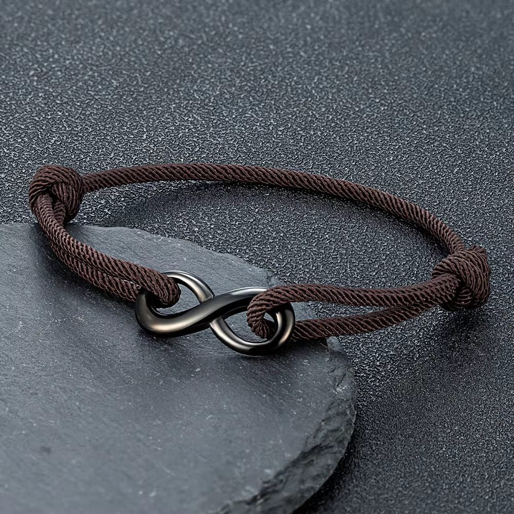 MKENjazz-Bracelet Extron personnalisé pour couple, ULtressée réglable, acier inoxydable noir, bijoux assortis, cadeaux