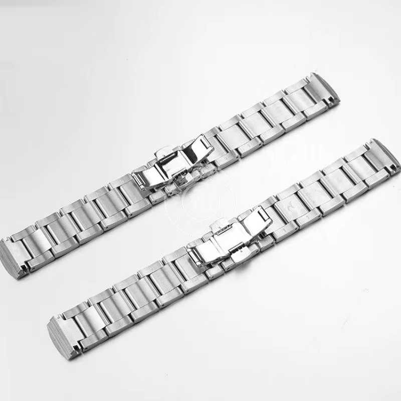 Bracelet de montre en acier à extrémité incurvée solide