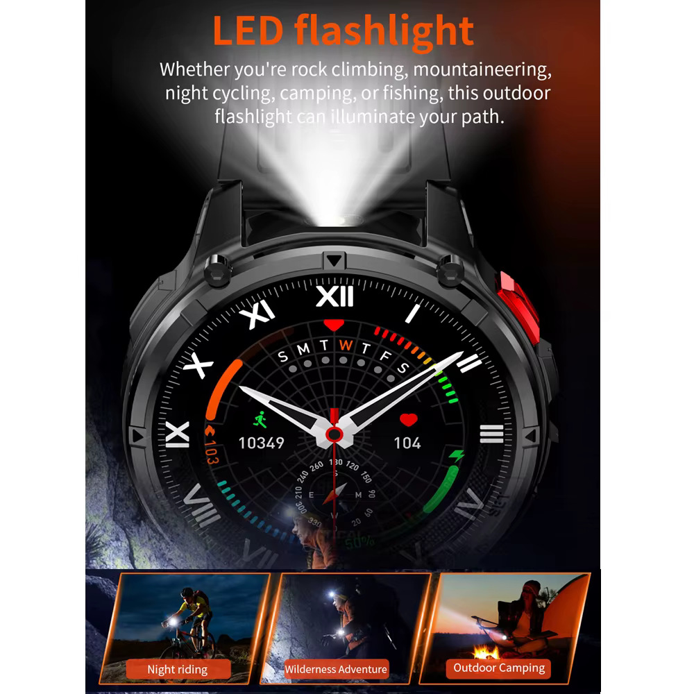 2026 nouveau T-Rex3 Pro 1100mAh batterie montre intelligente GPS chemin 5ATM étanche sport course tracker extérieur boussole militaire Smartwatch