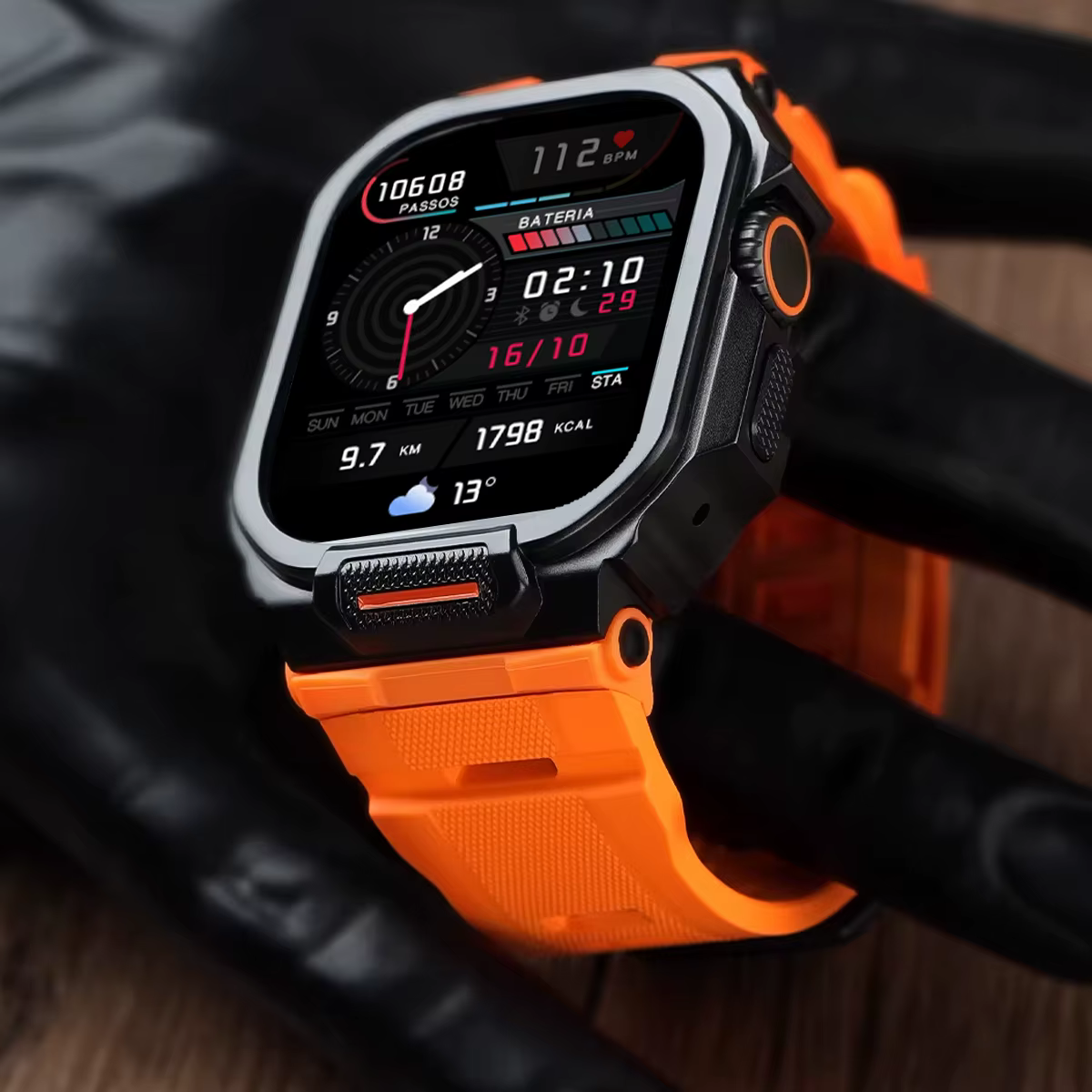 Bracelet d'intégration robuste avec étui pour Apple Watch 46mm 49mm