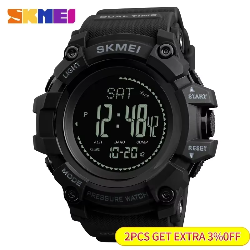 Skmei 1358 altimètre météo Tracker étanche Reloj Hombre montres d'extérieur hommes pression boussole Sport