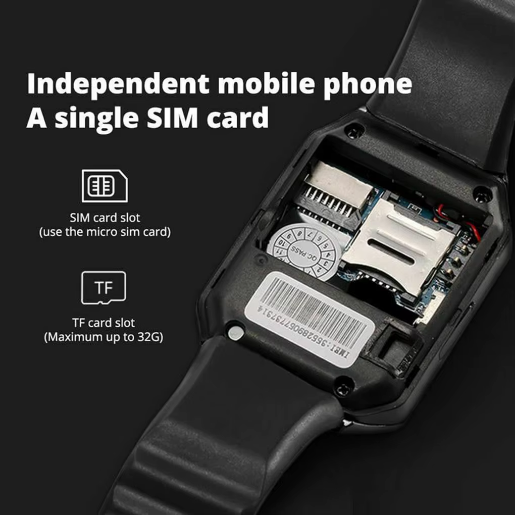 Montre connectée DZ09, bracelet multimédia avec écran tactile de 1