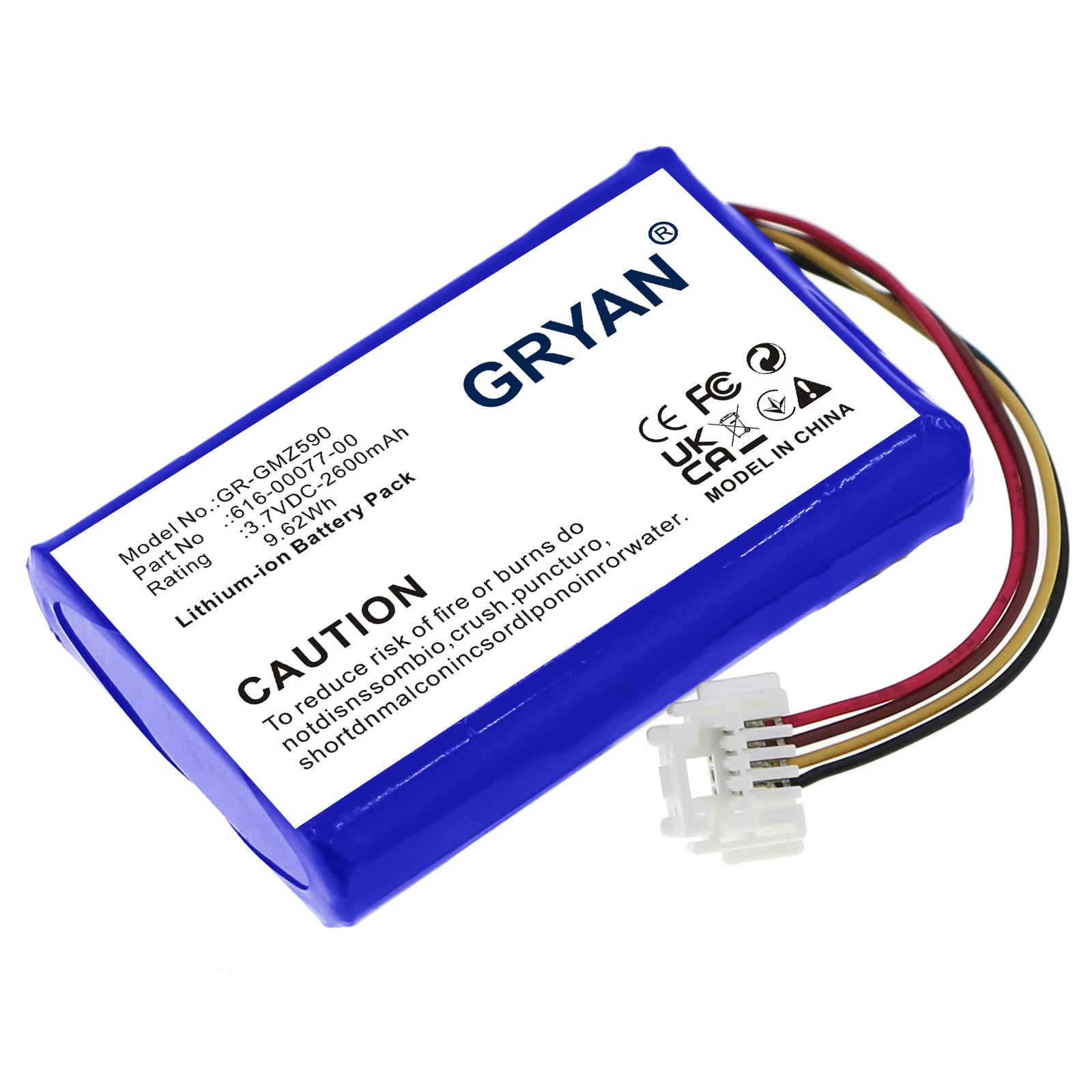 3.7V 2600mAh GPS, batterie de navigateur 616-00077-00 pour Garmin Zumo 590