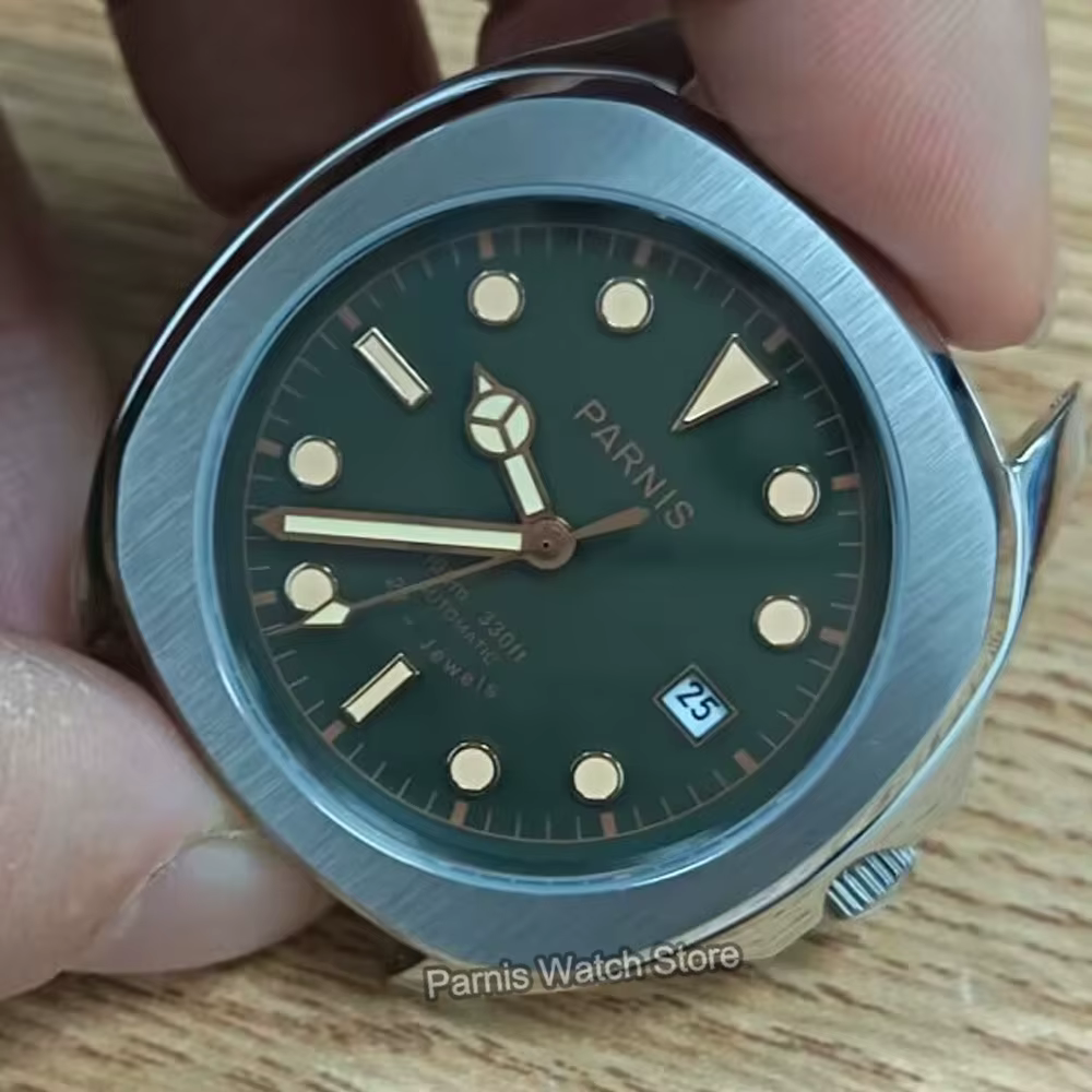 Parhéritage-Montre-bracelet en acier inoxydable pour homme